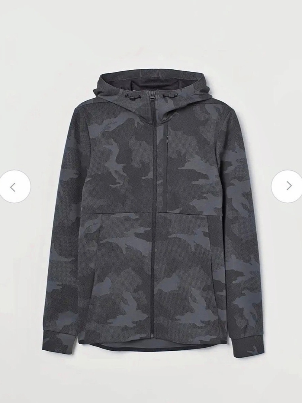 H&Medium Sport camouflage hooded jacket Camo Hooded Performance Jacket Size